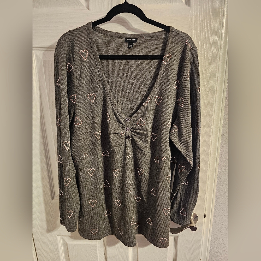Torrid Candy Cane Heart Top